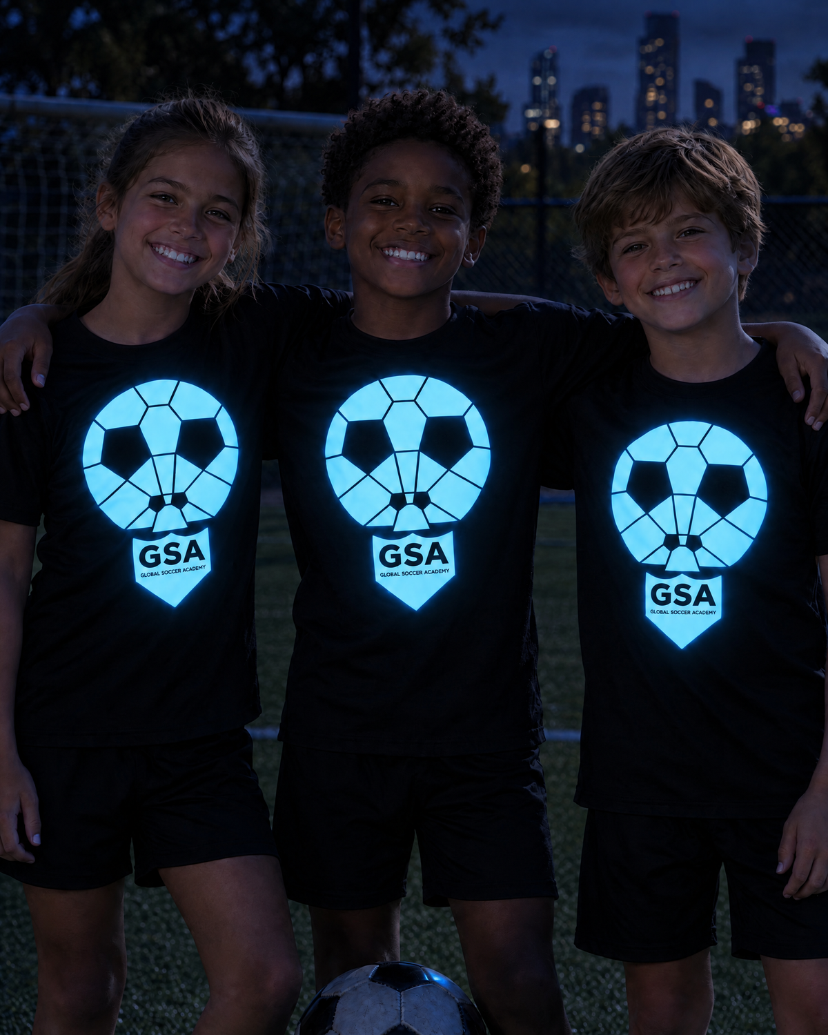 GLOW IN THE DARK Soccer-Ball Tee